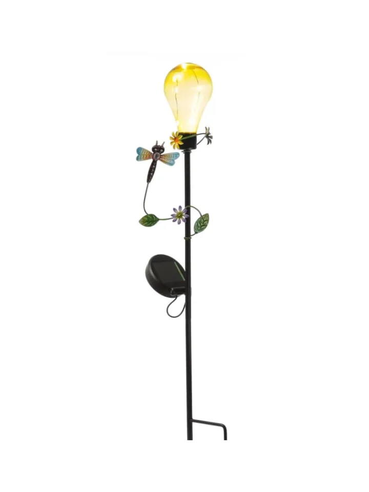 MARELIDA Gartendekoration<LED Solar Gartenstecker Libelle Deko Gartenspieß H: 84cm in bunt