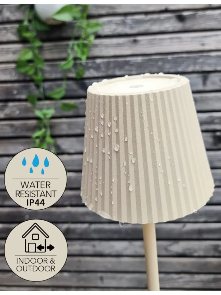 Coen Bakker Tischleuchten<LED Tischlampe dimmbar Touch Farbwechsler IP44 Innen & Außen 36,5x11cm Schwarz