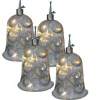 näve Weihnachtsschmuck<LED Weihnachtsartikel "GLOCKE" in silber - (L)11 cm x (B)11 cm x (H)13 cm