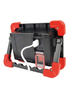 BRÜDER MANNESMANN Außenleuchten<LED-Arbeitsleuchte in Rot/ Schwarz - (B)18,5 x (H)14,2 x (T)5,5 cm