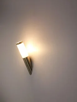 Globo lighting Außenbeleuchtung|Außenleuchten<LED-Außenleuchte "Boston" in Silber - (B)7,6 x (H)40 cm