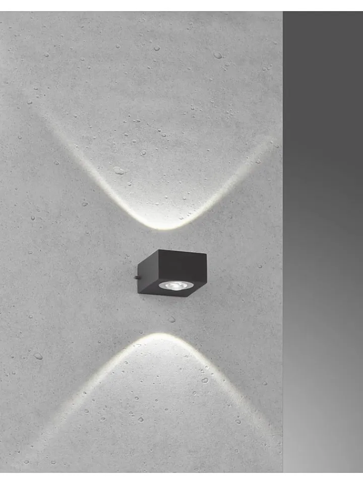 FISCHER & HONSEL Außenbeleuchtung|Außenleuchten<LED-Außenleuchte "Helsinki" in Schwarz - (B)8 x (H)5 cm