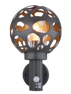 Globo lighting Außenleuchten|Außenbeleuchtung<LED-Außenleuchte "Hilario" in Schwarz - (B)20 x (H)32 cm