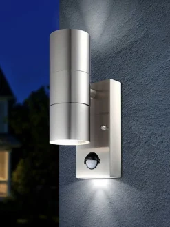 Globo lighting Außenbeleuchtung|Außenleuchten<LED-Außenleuchte "Style" in Silber - (B)7 x (H)21,5 cm