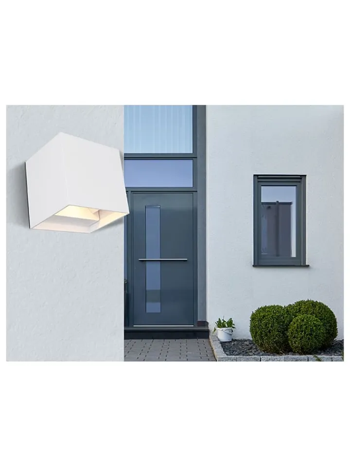 Globo lighting Außenleuchten<LED-Außenleuchte "Veronika" in Weiß - (B)10 x (H)10 x (T)10 cm