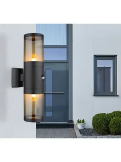Globo lighting Außenbeleuchtung|Außenleuchten<LED-Außenleuchte "Xeloo" in Schwarz - (B)10 x (H)42 cm