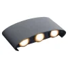 näve Außenleuchten<LED-Außenwandleuchte "Auron" in Schwarz - EEK G (A bis G) - (B)14 cm