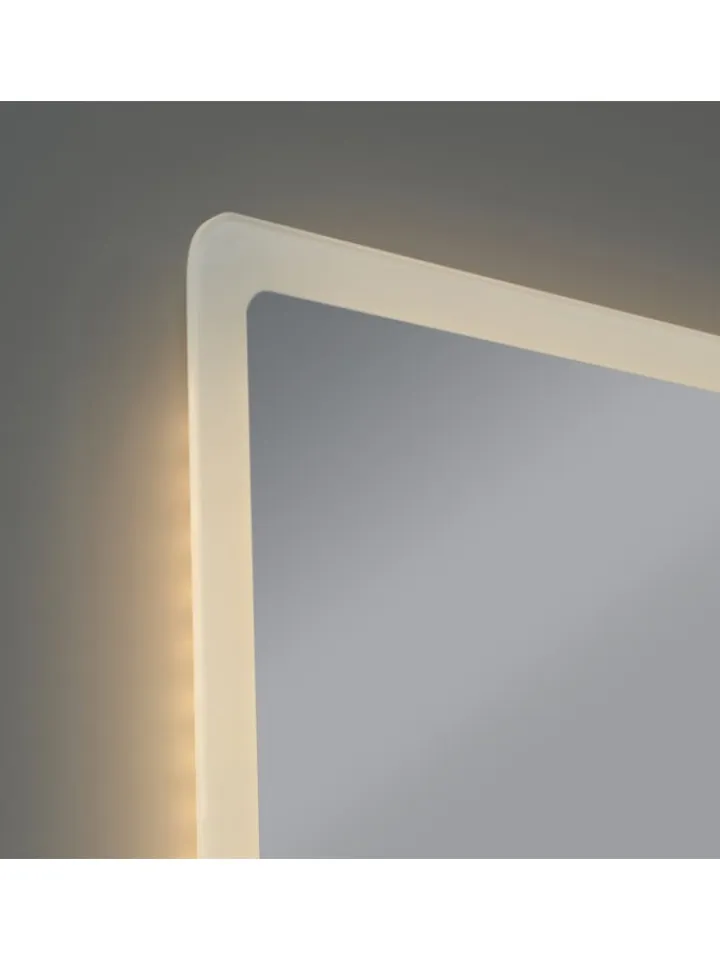 pro.tec Spiegel<LED-Badezimmerspiegel Racale in Weiß (H)70cm (B)100cm