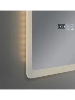 pro.tec Spiegel<LED-Badezimmerspiegel Racale in Weiß (H)70cm (B)100cm