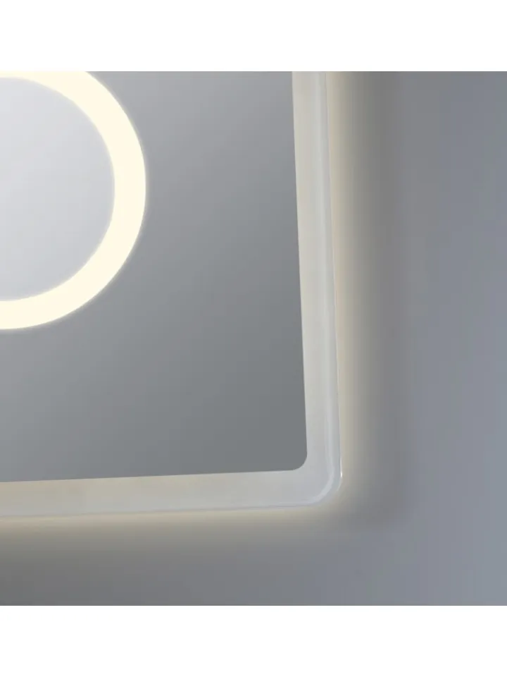 pro.tec Spiegel<LED-Badezimmerspiegel Racale in Weiß (H)70cm (B)100cm