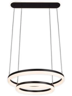 näve Decken- & Hängeleuchten<LED-CCT-Hängeleuchte "Circulo" in Schwarz/ Creme - EEK G (A bis G)