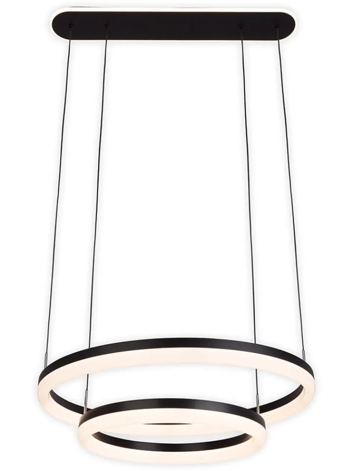 näve Decken- & Hängeleuchten<LED-CCT-Hängeleuchte "Circulo" in Schwarz/ Creme - EEK G (A bis G)