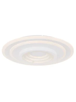 Globo lighting Decken- & Hängeleuchten<LED-Deckenleuchte "Bafur" in Weiß - (H)7 x Ø 49,5 cm