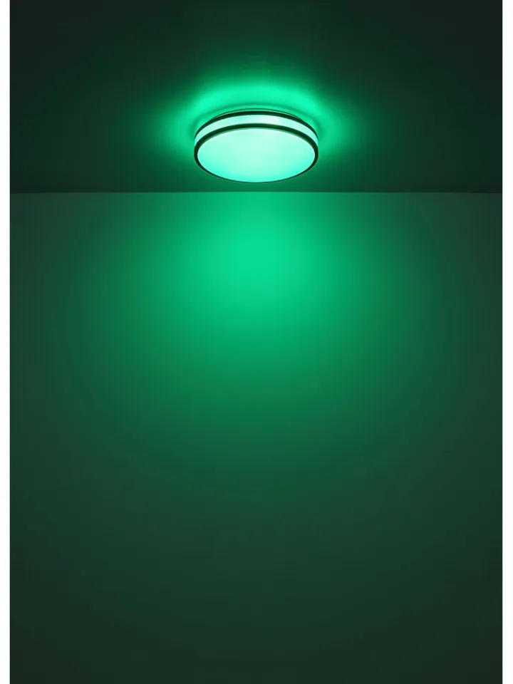 Globo lighting Decken- & Hängeleuchten<LED-Deckenleuchte "Betha" in Braun/ Weiß - (H)7 x Ø 34 cm