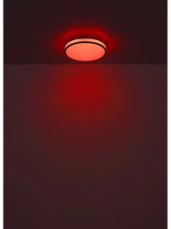 Globo lighting Decken- & Hängeleuchten<LED-Deckenleuchte "Betha" in Braun/ Weiß - (H)7 x Ø 34 cm