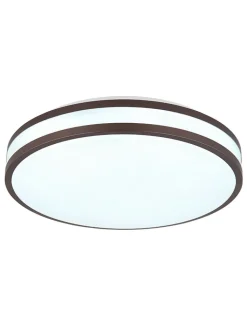 Globo lighting Decken- & Hängeleuchten<LED-Deckenleuchte "Betha" in Braun/ Weiß - (H)7 x Ø 34 cm