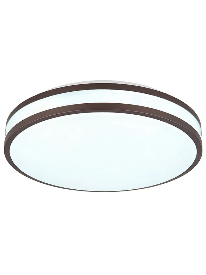 Globo lighting Decken- & Hängeleuchten<LED-Deckenleuchte "Betha" in Braun/ Weiß - (H)7 x Ø 34 cm