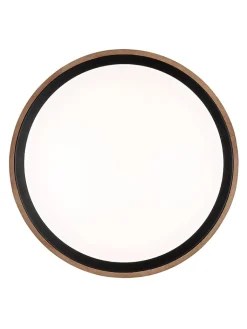 Globo lighting Decken- & Hängeleuchten<LED-Deckenleuchte "Bruno" in Hellbraun/ Weiß - (H)9,5 x Ø 36 cm