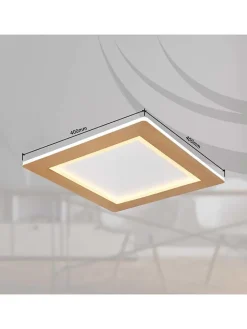 Globo lighting Decken- & Hängeleuchten<LED-Deckenleuchte "Clay" in Hellbraun - (B)40 x (H)40 cm