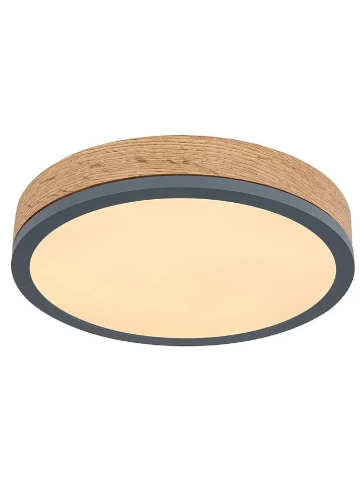 Globo lighting Decken- & Hängeleuchten<LED-Deckenleuchte "Doro" in Hellbraun/ Grau - Ø 30 cm
