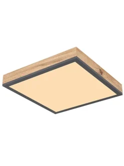 Globo lighting Decken- & Hängeleuchten<LED-Deckenleuchte "Doro" in Hellbraun/ Grau - (B)30 x (H)30 cm