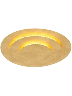 Globo lighting Decken- & Hängeleuchten<LED-Deckenleuchte "Heda" in Gold - (H)4,7 x Ø 35 cm