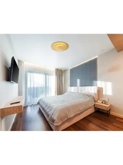 Globo lighting Decken- & Hängeleuchten<LED-Deckenleuchte "Heda" in Gold - (H)4,7 x Ø 35 cm