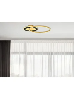 Globo lighting Decken- & Hängeleuchten<LED-Deckenleuchte in Gold - (B)53 x (H)7 x (T)23,5 cm
