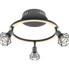 Globo lighting Decken- & Hängeleuchten<LED-Deckenleuchte "Jutta" in Anthrazit/ Gold - (L)46 x (B)38,5 x (H)20 cm