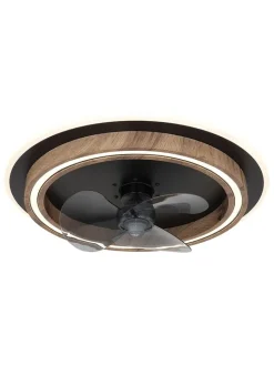 Globo lighting Klima & Haushalt<LED-Deckenventilator "Bozan" in Schwarz - (H)13,5 x Ø 50 cm