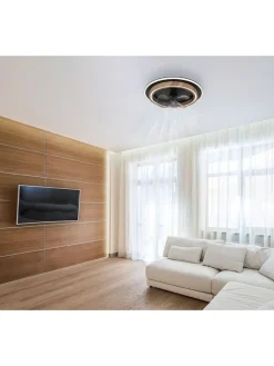 Globo lighting Klima & Haushalt<LED-Deckenventilator "Bozan" in Schwarz - (H)13,5 x Ø 50 cm