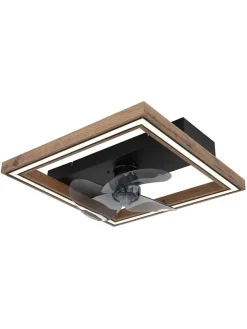 Globo lighting Klima & Haushalt<LED-Deckenventilator "Celinata" in Schwarz/ Braun - (B)44 x (H)13,5 cm