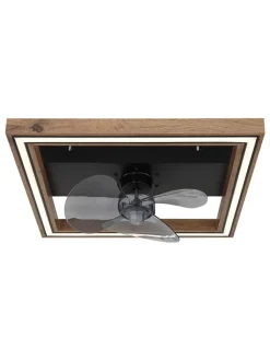 Globo lighting Klima & Haushalt<LED-Deckenventilator "Celinata" in Schwarz/ Braun - (B)44 x (H)13,5 cm