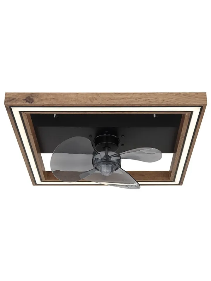 Globo lighting Klima & Haushalt<LED-Deckenventilator "Celinata" in Schwarz/ Braun - (B)44 x (H)13,5 cm