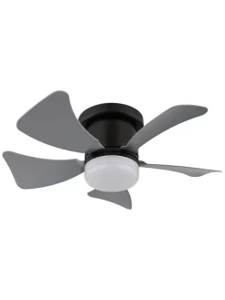 Globo lighting Klima & Haushalt<LED-Deckenventilator "Hinea" in Schwarz - (H)13 x Ø 40,6 cm