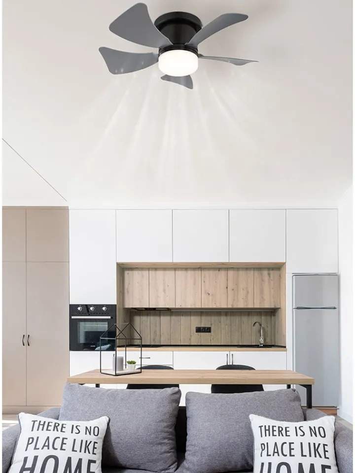 Globo lighting Klima & Haushalt<LED-Deckenventilator "Hinea" in Schwarz - (H)13 x Ø 40,6 cm