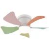 Globo lighting Klima & Haushalt<LED-Deckenventilator "Hinea" in Weiß/ Bunt - (H)13 x Ø 40,6 cm