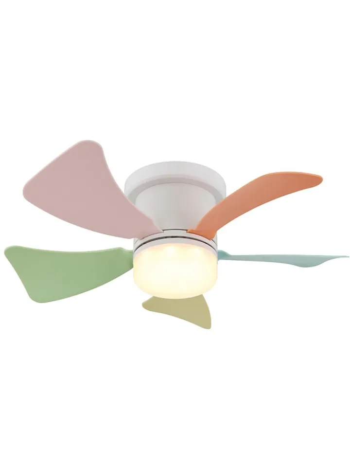 Globo lighting Klima & Haushalt<LED-Deckenventilator "Hinea" in Weiß/ Bunt - (H)13 x Ø 40,6 cm