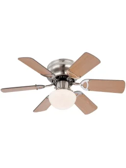 Globo lighting Klima & Haushalt<LED-Deckenventilator in Braun/ Grau - (B)76 x (H)28cm