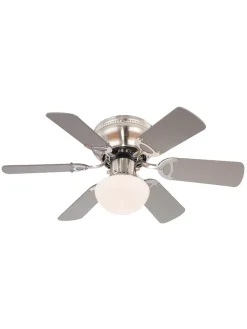 Globo lighting Klima & Haushalt<LED-Deckenventilator in Braun/ Grau - (B)76 x (H)28cm