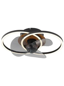 Globo lighting Klima & Haushalt<LED-Deckenventilator "Karen" in Schwarz - (B)42 x (H)14,4 x (T)28 cm