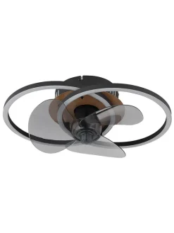 Globo lighting Klima & Haushalt<LED-Deckenventilator "Karen" in Schwarz - (B)42 x (H)14,4 x (T)28 cm