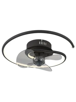 Globo lighting Klima & Haushalt<LED-Deckenventilator "Koren" in Schwarz - (H)13,9 x Ø 45 cm