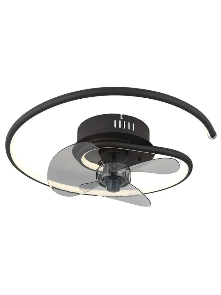 Globo lighting Klima & Haushalt<LED-Deckenventilator "Koren" in Schwarz - (H)13,9 x Ø 45 cm