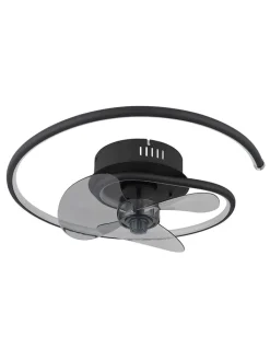 Globo lighting Klima & Haushalt<LED-Deckenventilator "Koren" in Schwarz - (H)13,9 x Ø 45 cm