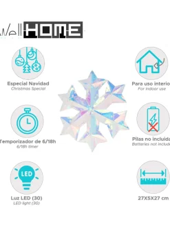 WellHome Wohndekoration<LED-Dekoanhänger in Bunt - Ø 27 cm