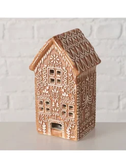 Boltze Dekofiguren & -Objekte<LED-Dekoaufsteller "Gingerbread" in Hellbraun - (B)7,5 x (H)14 x (T)7 cm