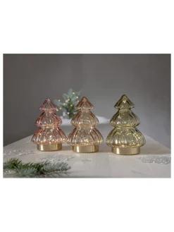 STAR Trading Dekofiguren & -Objekte<LED-Dekofigur "Abete" in Grün - (H)18 cm
