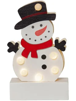 STAR Trading Lichterketten & Deko-Leuchten<LED-Dekofigur "Freddy" in Weiß - (L)14 x (B)8,5 cm