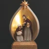 Villa d´Este Lichterketten & Deko-Leuchten<LED-Dekoleuchte ''Great Nativity'' in Weiß/ Gold - (B)14,5 x (H)24 x (T)9 cm